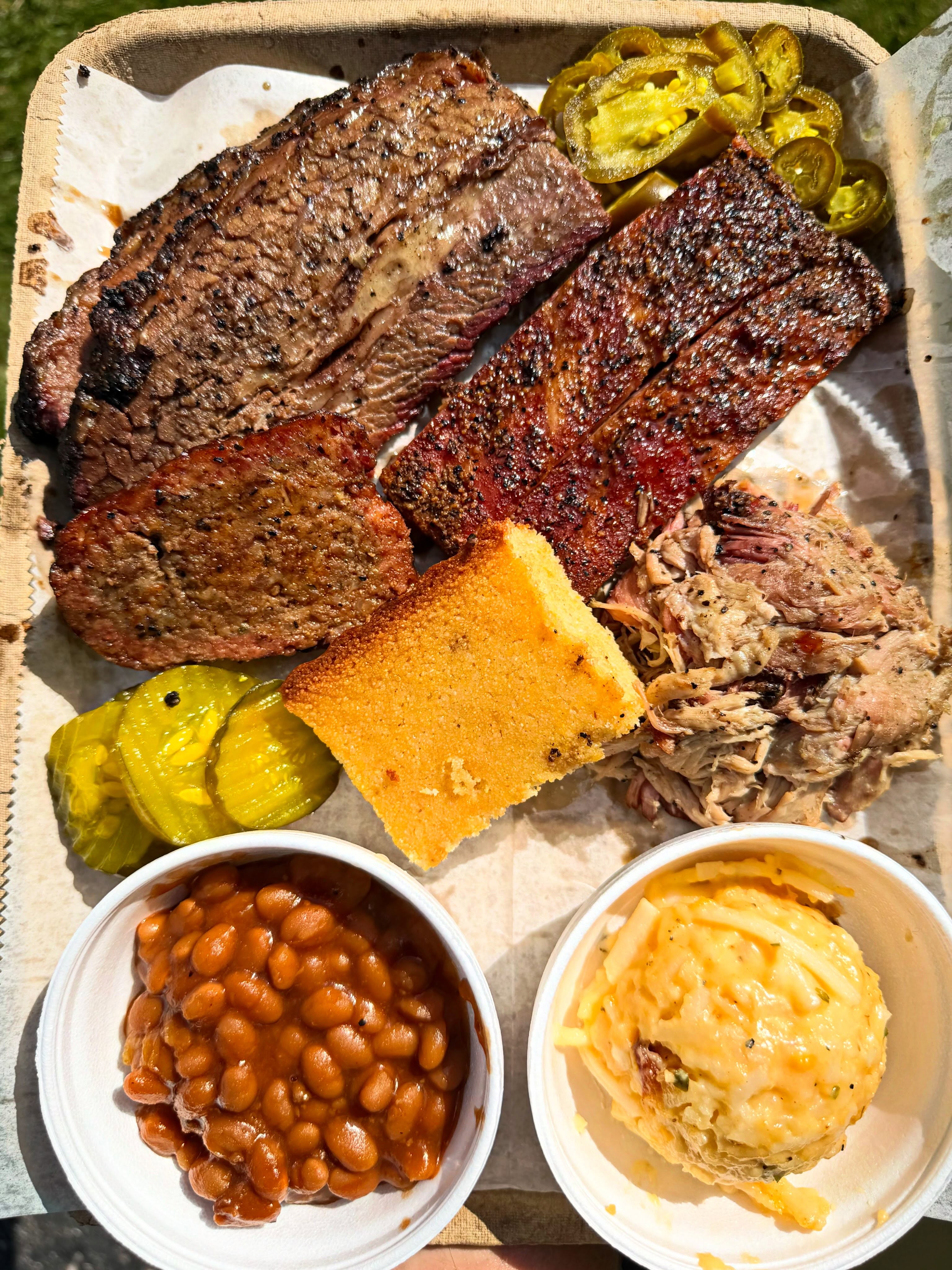 Catering tray full of Smokestacks BBQ